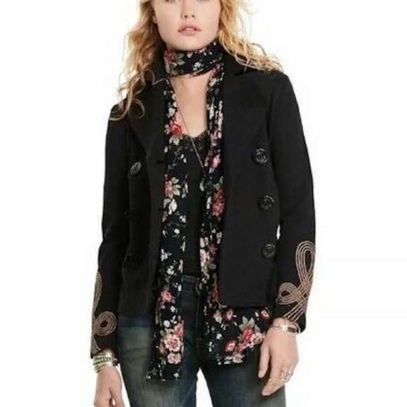 Denim & Supply Ralph Lauren Soutache French Terry Peacoat Wilton Navy